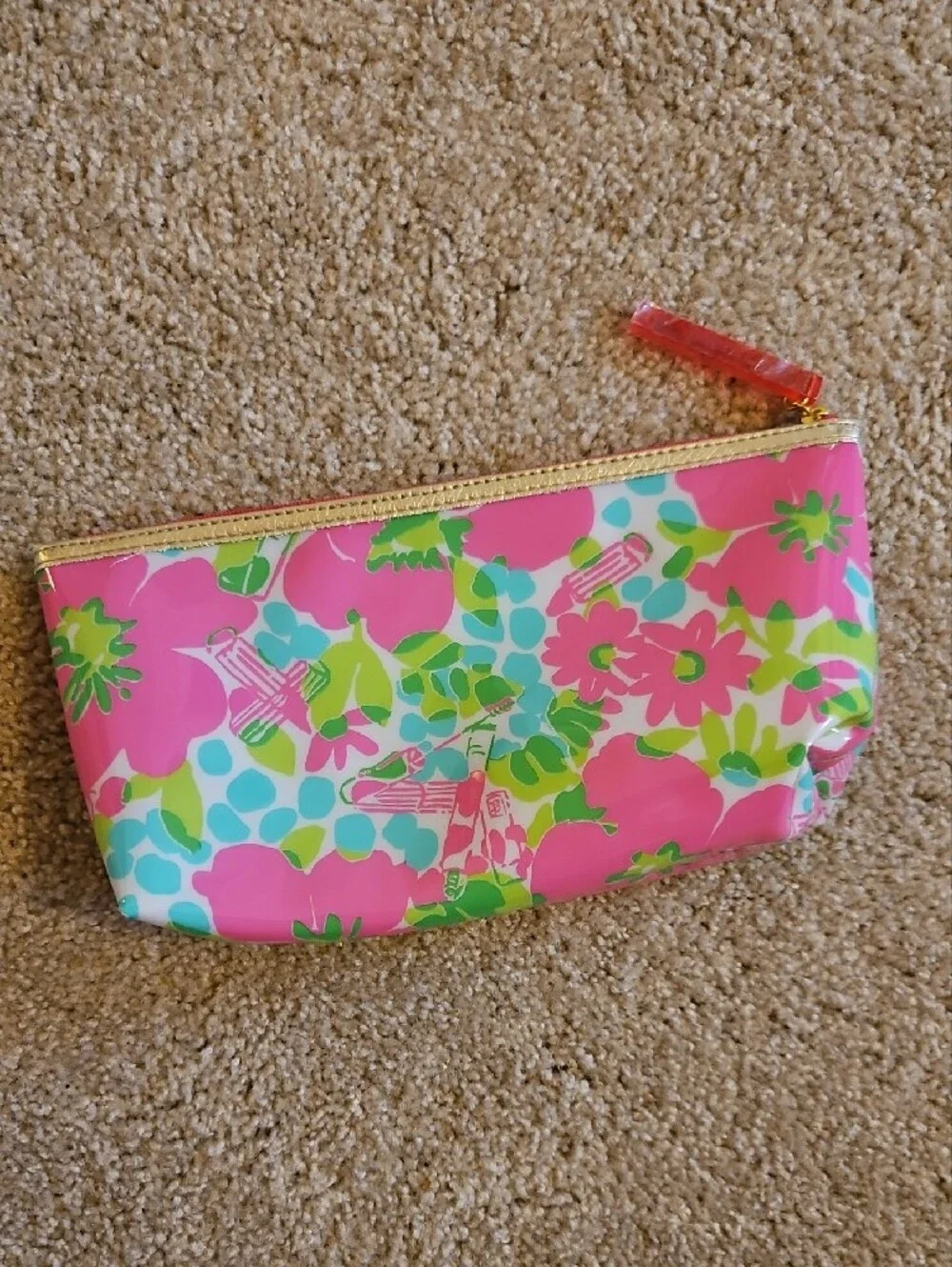 Lilly Pulitzer For Estee Lauder Small Floral Cosmetic Bag